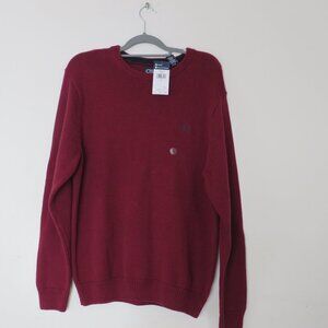 CHAPS Men's Classic Crew Neck Sweater – Burgundy nwt